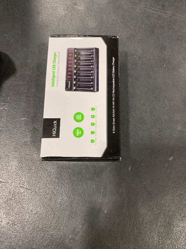 Photo 1 of HiQuick 8 Bay Smart Battery Charger with AA & AAA Rechargeable Batteries- Fast Charging Household and 2800mAh Batteries 4 Pack 1100mAh