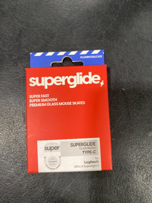 Photo 1 of Superglide Glass Mouse Skates for Logitech G Pro X Superlight 2 (Type-C, White) - Ultra Smooth Glide, Durable Glass Mouse Feet