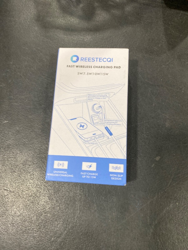 Photo 1 of Wireless Car Charging Pad, Reestecqi 15W Fast Wireless Car Charger Pad Non Slip Charging Mat with 30cm Cable and 70cm Extension Compatible with iPhone 16 Pro/15/14/13 AirPods Samsung Google