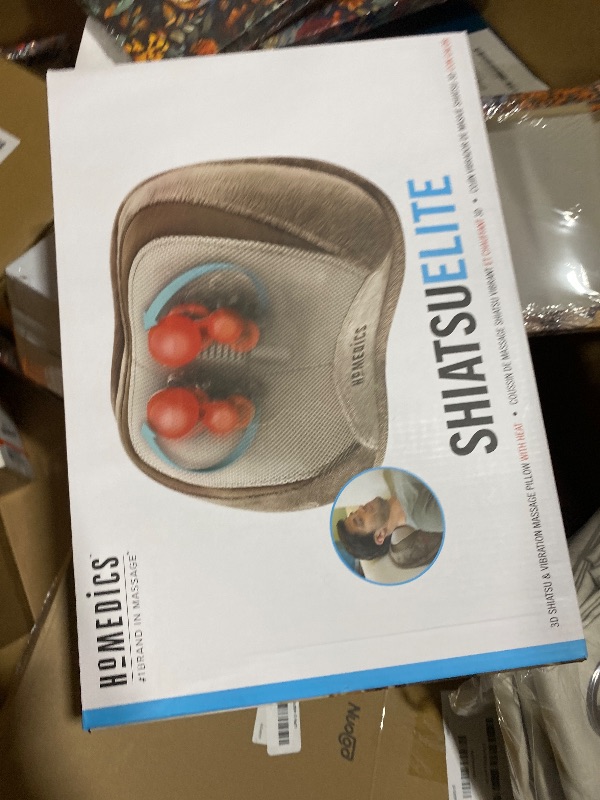 Photo 1 of HoMedics Back and Neck Massager, Portable Shiatsu All Body Massage Pillow with Heat, Targets Upper and Lower Back, Neck and Shoulders. Lightweight for Travel