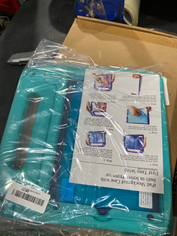 Photo 1 of LTROP Kids Case for iPad 9th/ 8th/ 7th Generation 10.2-inch (2021/2020/ 2019) - Convertible Handle Stand, Child-Proof Case for iPad 9 8 7 Gen 10.2", Turquoise
