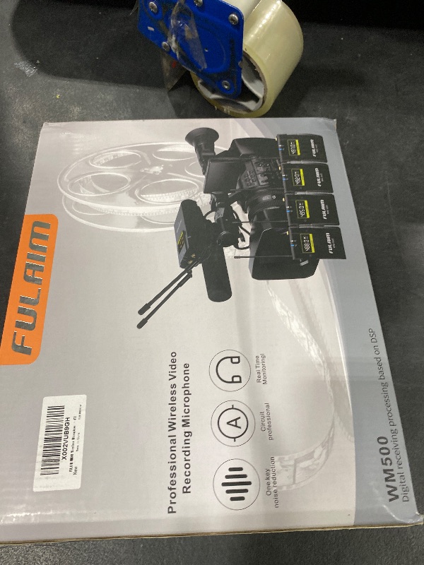 Photo 1 of FULAIM WM500 UHF Wireless Lavalier Microphone System, 16-Channel Lavalier Lapel Mic with Rechargeable Transmitter and Receiver for Recording YouTube, Interview, Vlogging, Conference - 4 X Transmitters