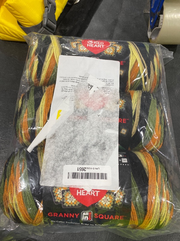 Photo 1 of Red Heart All in ONE Granny Square Amber Moss Yarn - 3 Pack of 8.8oz/250g - 100% Acrylic - #4 Worsted (Medium) - 417 Yards - Knitting/Crochet