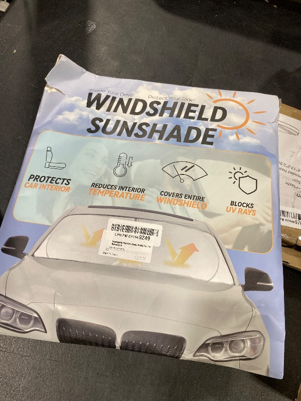 Photo 1 of Sunshade for Transit Windshield Sun Shade Custom Sun Visor Fit 2015-2025 2026 Ford Transit Wagon XL Wagon XLT ? Van XL Accessories Foldable Double Layer Window Heat Shield Protector Block UV Ray
