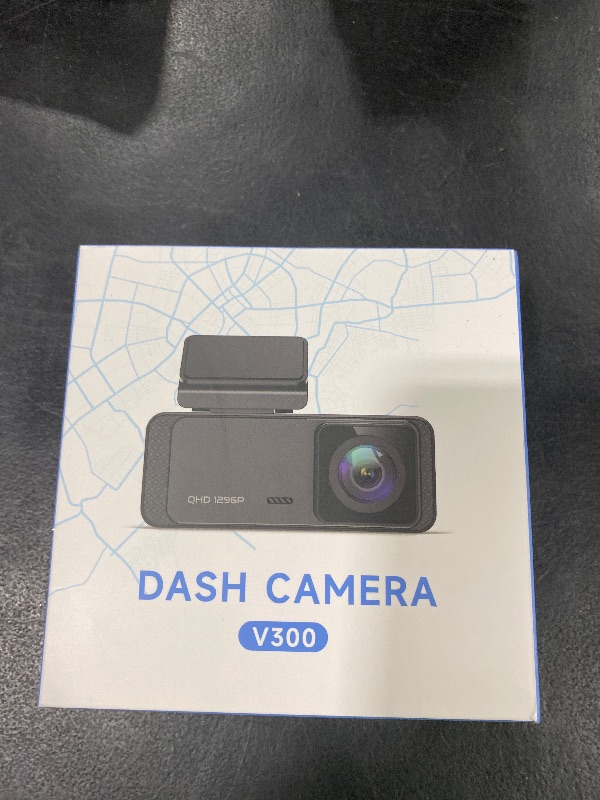 Photo 1 of Dash Cam 1296P Front Dashcam, V300 WiFi Dash Camera for Cars with App, Night Vision, Mini Hidden Single Car Camera, Loop Recording, 24H Parking Mode, Support 256GB Max, Black