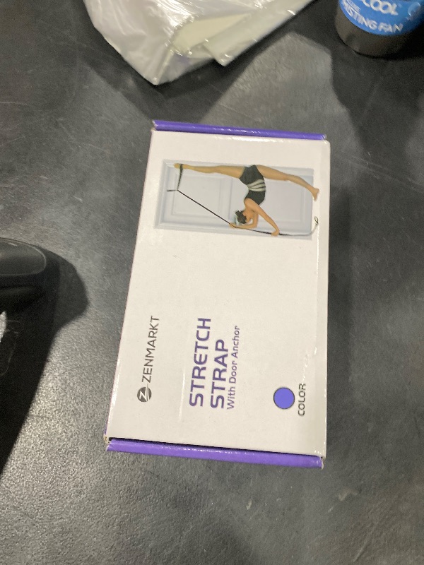 Photo 1 of Stretching Strap With Door Anchor - Stretching Equipment to Improve Legs Flexibility - Splits Trainer For Home Ideal In Ballet, Dance, Cheerleading, Taekwondo, Yoga, Pole Dancing & Gymnastics (Purple)
