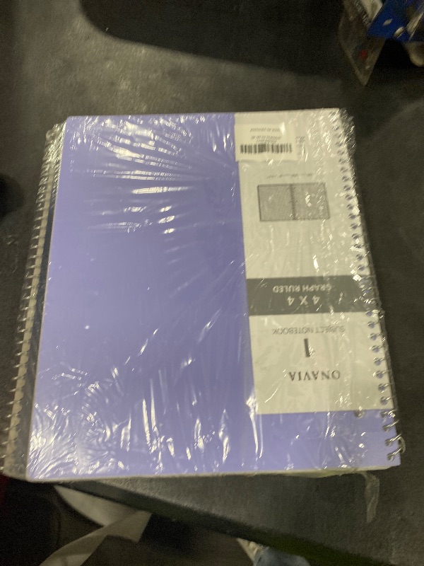 Photo 1 of ONAVIA Spiral Notebook for School 6 Pack, 1 Subject, 4x4 Graph Ruled Paper, 100 Sheets, 9" x 11", 1 Divider with Pocket, 3 Hole Punched, Plastic Cover, 1/4" Grid Note Book Bulk, Assorted Colors
