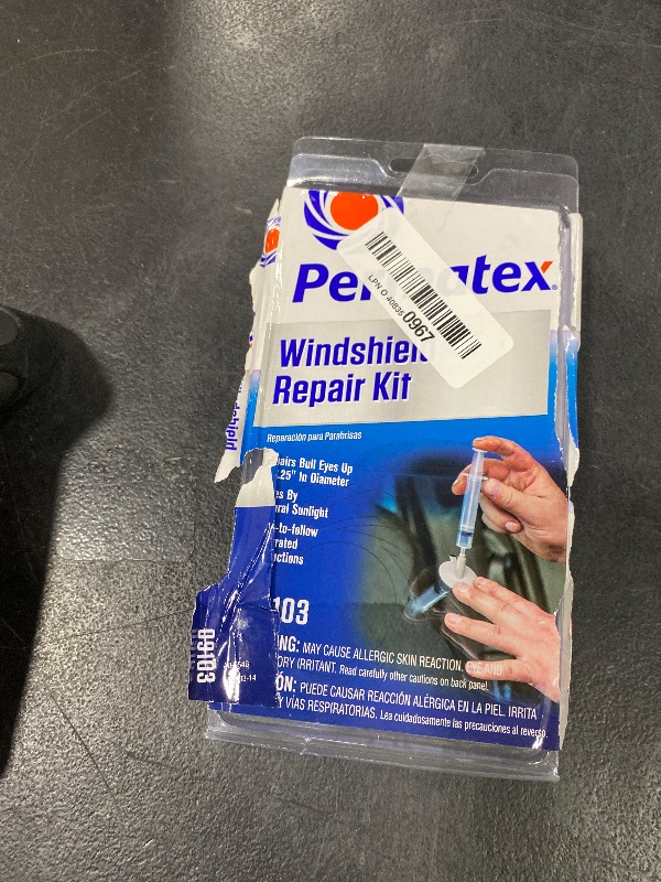 Photo 1 of Permatex 09103 Automotive Windshield Repair Kit For Chipped And Cracked Windshields. Permanent Air-Tight Repairs, With Repair Syringe & Plunger, 9-piece Kit