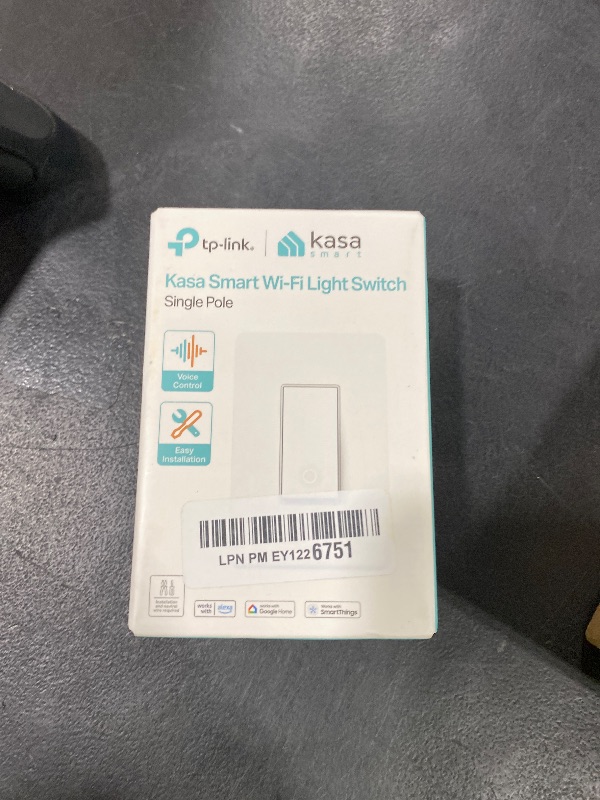 Photo 1 of Kasa Smart Light Switch HS200, Single Pole, Needs Neutral Wire, 2.4GHz Wi-Fi Light Switch Works with Google Home, UL Certified, No Hub Required, White