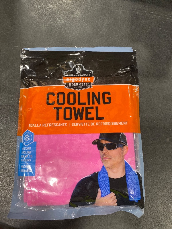 Photo 1 of Ergodyne Chill Its 6602 Cooling Towel, Long Lasting Cooling Relief, Pink