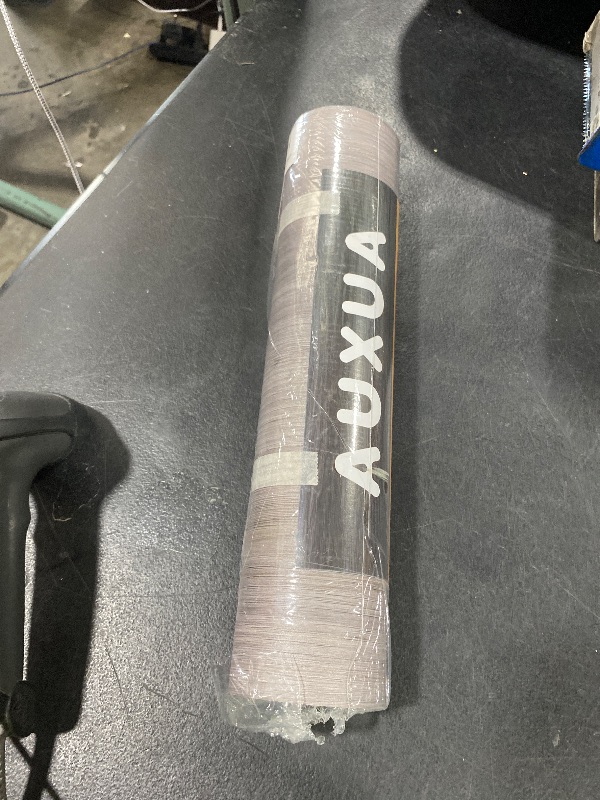 Photo 1 of auxua Wood Grain Peel and Stick Floor Tiles – 11.8” Width, Full Roll Length of 118" – Versatile Design for Any Space, Grey Self Adhesive Vinyl Flooring, Waterproof and Non-Slip Features