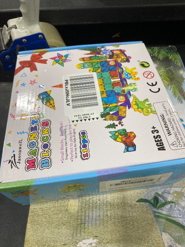 Photo 1 of Jasonwell 110PCS Magnetic Tiles Building Blocks Set for Boys Girls Preschool Educational Magnet Construction Kit Stacking STEM Toys Christmas Birthday Gifts for Kids Toddlers 3 4 5 6 7 8 9 + Year Old