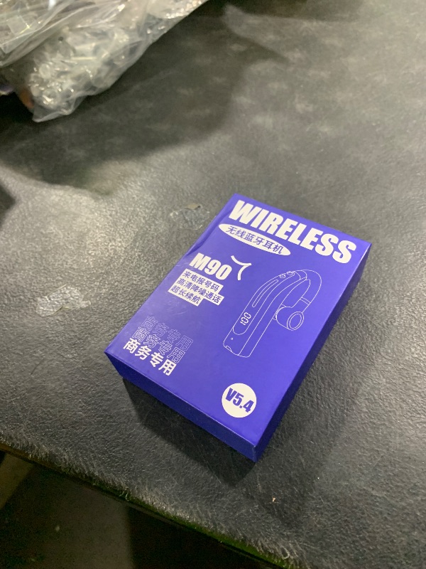 Photo 1 of Single Ear Wireless Bluetooth Phone Earpiece Hands free Bluetooth Headset with Microphone Waterproof Earphones One Ear Noise Cancelling Ear Piece Handsfree Wireless Headset with Mic for Work Driving
