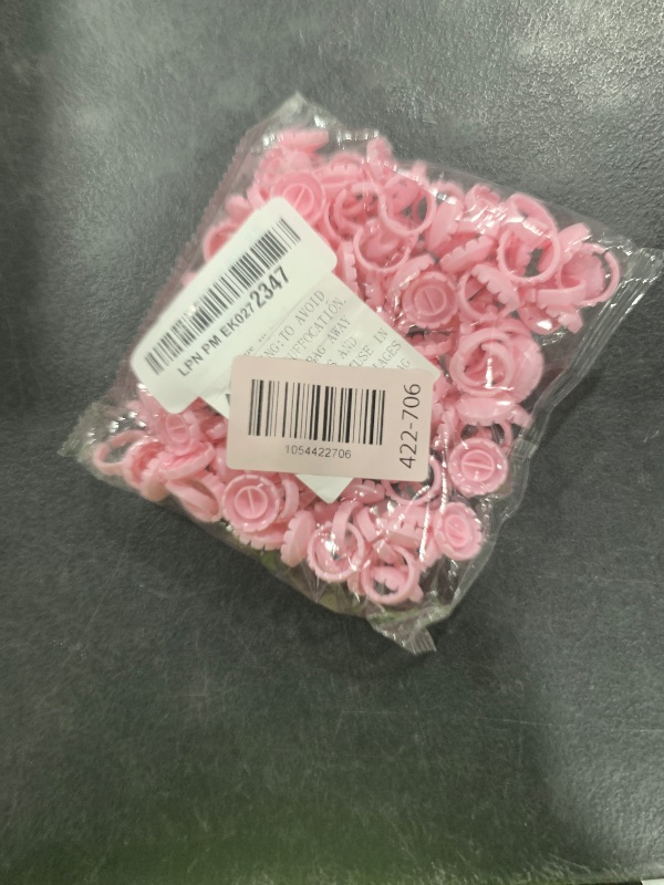 Photo 1 of 100 Pcs Glue Rings for Eyelash Extensions,Disposable Ring for Lashes Cute Lash Glues Holder Ring Glues Cup Glue Rings,Use for Eyelash Extension Supplies(Rotundity Pink)