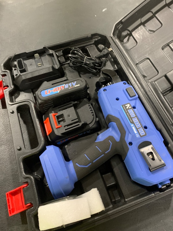 Photo 1 of NEWTRY Automatic Rebar Tie Gun Cordless Rebar Tying Machine Tools for ?0.3"-1.33" Battery Powered 21V with 2pcs 2000mAh Batteries 360ft Wire Coils