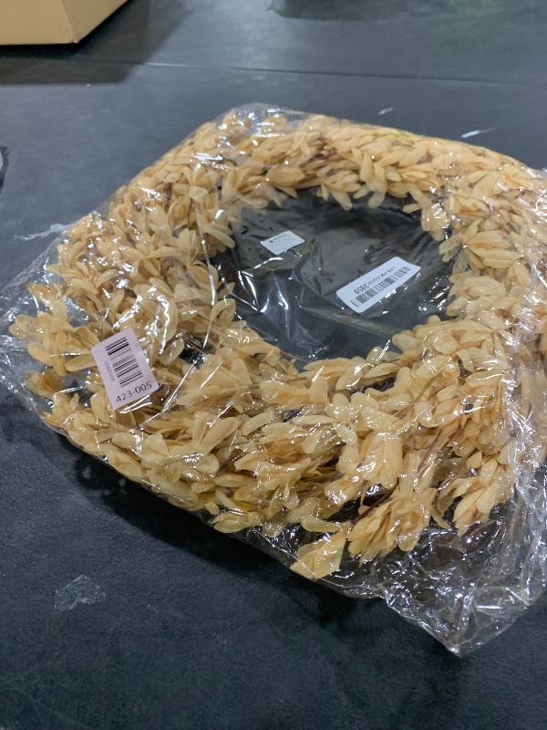 Photo 1 of 26 Inch Realistic Fall Wreaths for Front Door Outside Autumn Wreath Outdoor Indoors Fall Decorations for Home Thanksgiving Halloween Holiday Decorations Clearance for Wall Porch Door (Wheat)
