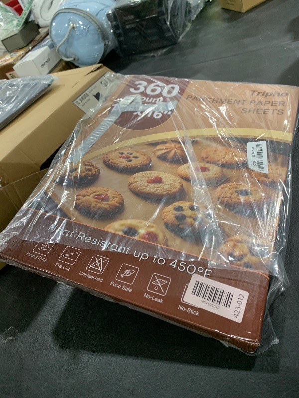 Photo 1 of 360 Count 12"x 16" Heavy Duty Parchment Paper Sheets for Baking, No-Stick & No-Leak Unbleached Baking Paper, Pre-cut Half Parchment Paper Sheets for Oven, Air Fryer, Microwave