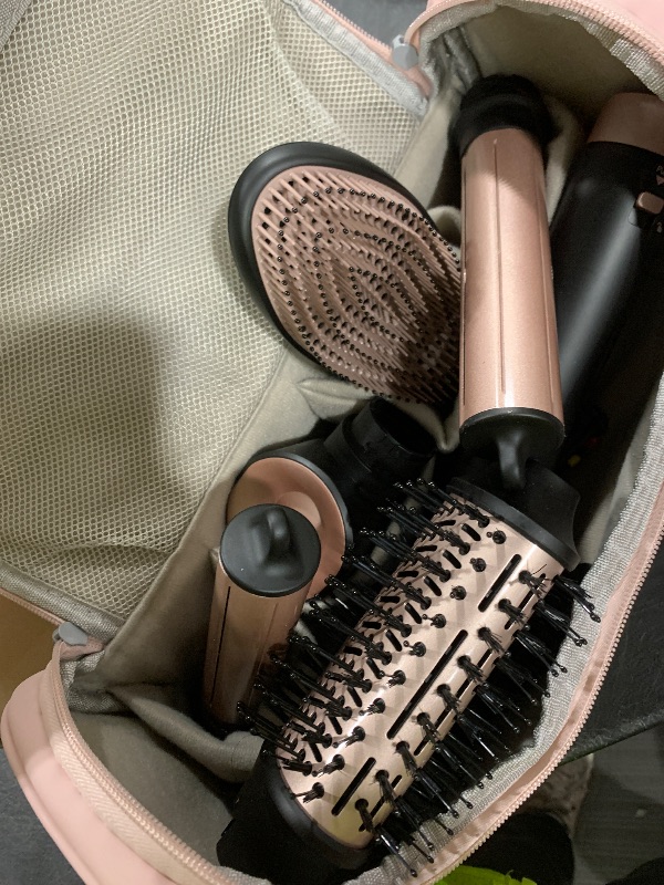 Photo 1 of Annlary 5 in 1 Ionic Hot Air Styler, 1400W Powerful Hair Dryer Brush, Auto-Wrap Curlers, Paddle Brush for Fast Drying, Curling, Straightening, Volumizing with Travel & Storage Bag