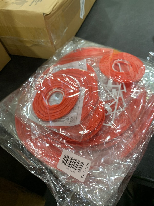 Photo 1 of BESKIT 16 Packs Paper Round Lanterns Party Hanging Lanterns with Assorted Sizes for Wedding Party Anniversary Decorations (Red)