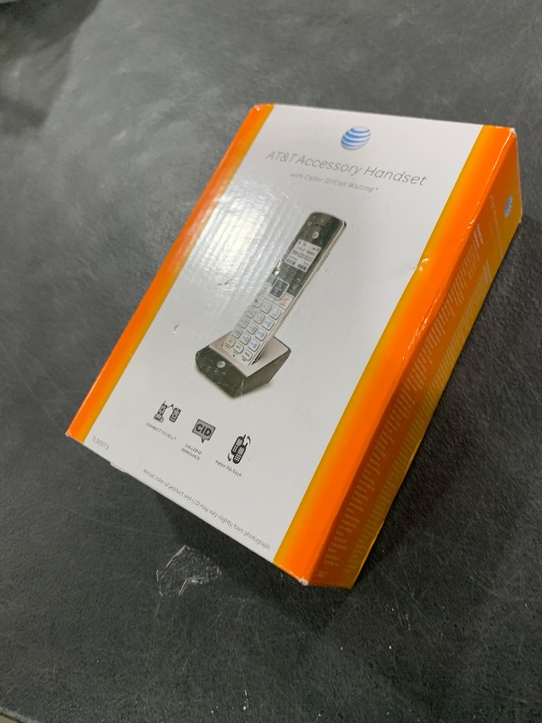 Photo 1 of AT&T TL90073 Accessory Cordless Handset, Silver/Black | Requires an AT&T TL92273, TL96273, or Other Models to Operate