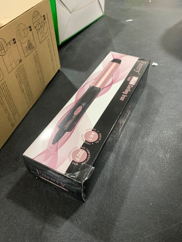 Photo 1 of 1 Inch Dual Voltage Ceramic Curling Iron with Keratin & Argan Oil, Mini Hair Curler, Travel Size with Storage Bag