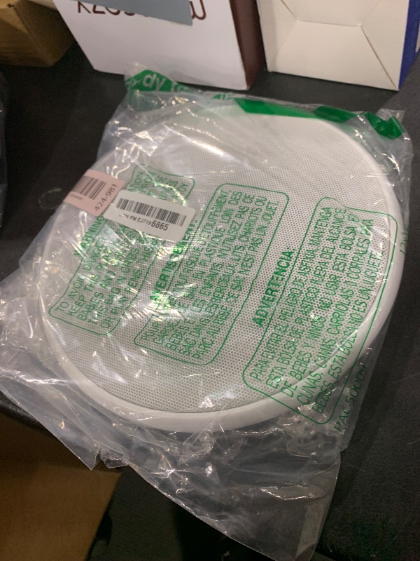 Photo 1 of Facmogu 2PCS 8in White Ceiling Speaker Covers, Surface Mount Speaker Grill Mesh Round Speaker Grille Woofer Car Speaker Grill Cover Guard Protector Replacement Round Metal Grills