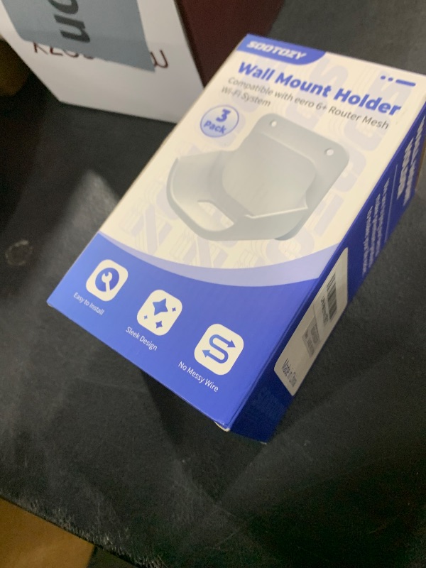 Photo 1 of 3Pack Wall Mount Holder for eero 6 Plus 6+ and eero 6 Router Mesh Wi-Fi System,Wall Mount Stand Bracket for eero 6 Plus and eero 6 tri-Band Mesh,Wall Bracket for eero 6+ Extender Router Wire Organizer
