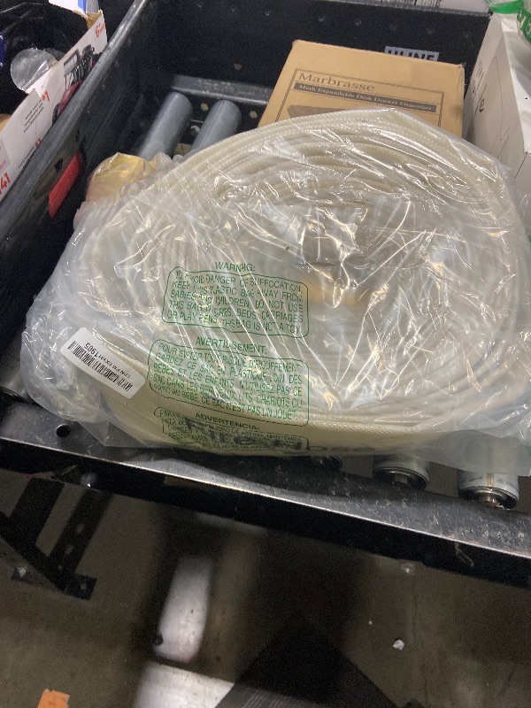 Photo 1 of Venussar Fire Hose, 2-1/2" ID X 50 FT, Single Jacket TPU, 450 PSI Burst Pressure, Industrial Fire Hose with NST/NH Brass Couplings for Indoor Use