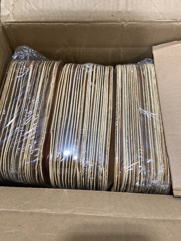 Photo 1 of KoalaLove Palm Leaf Plates Bamboo Disposable Square 10 inch 100 Bulk Party Pack Elegant Sturdy Design Better Than Paper and Plastic Plate (KoalaLove -PLP-10IN-100-Plates)