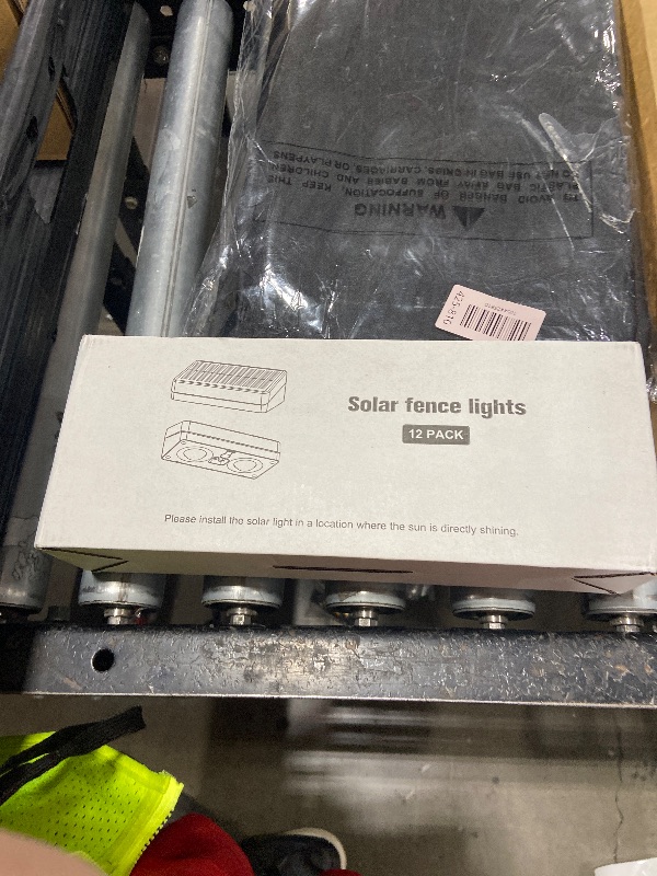 Photo 1 of JOFIOS Solar Fence Lights 12 Pack, 50 Lumens Outdoor Fence Solar Lights with 12 Modes RGB Color Glow LED Solar Lights Outdoor Waterproof, Solar Lights for Patio, Backyard, Deck, Fence, Railing.