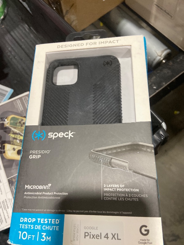 Photo 1 of Speck Presidio Grip Google Pixel 4 XL Case, Black/Black (131862-1050)
