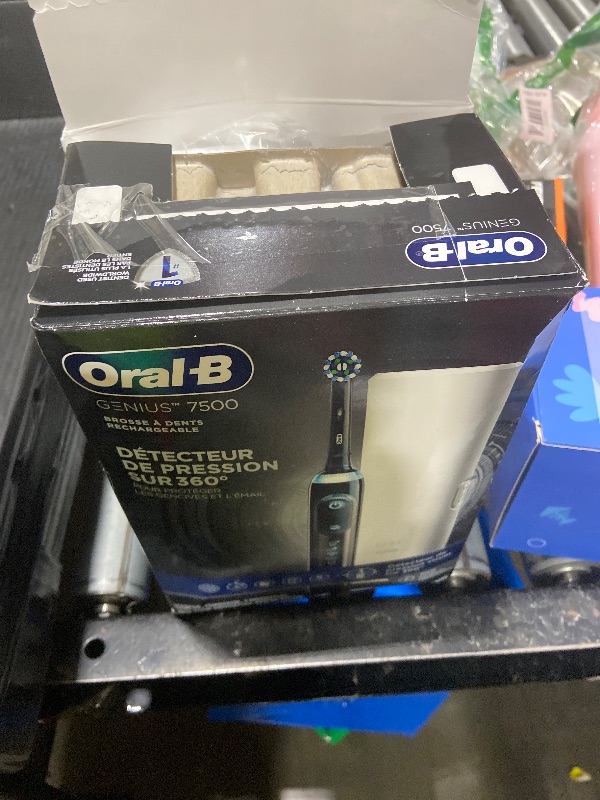 Photo 1 of Oral-B 7500 Electric Toothbrush with Replacement Brush Heads and Travel Case, Black