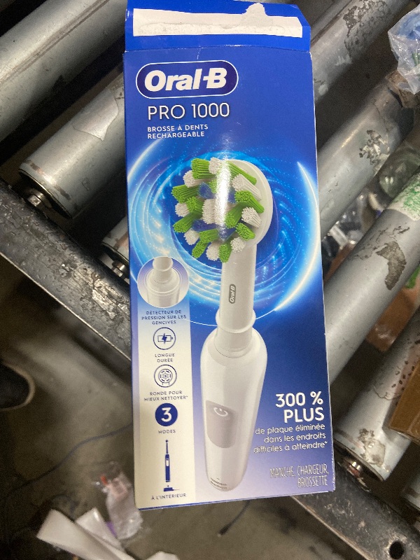 Photo 1 of Oral-B Pro 1000 Rechargeable Electric Toothbrush, White