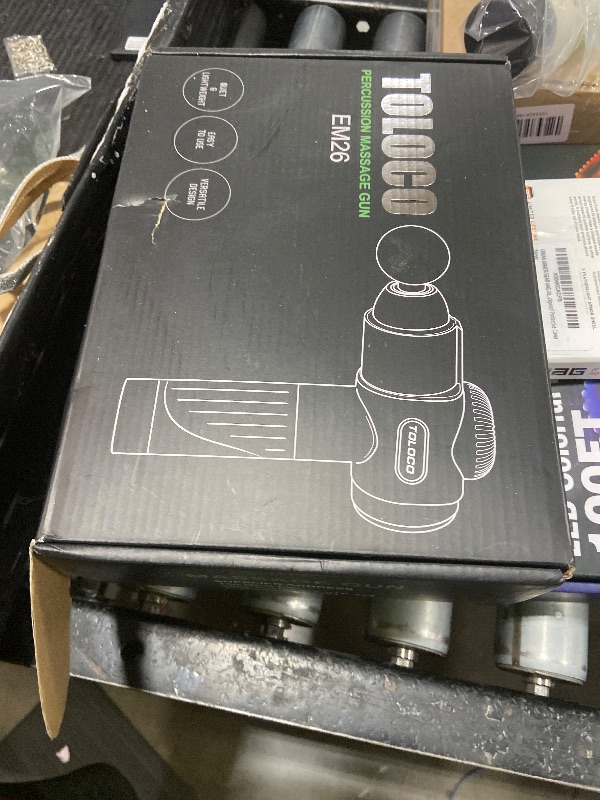 Photo 1 of TOLOCO Massage Gun, Muscle Massage Gun Deep Tissue for Athletes with 10 Massage Heads, Electric Percussion Massager for Any Pain Relief, Gifts for Fathers Day, Silver