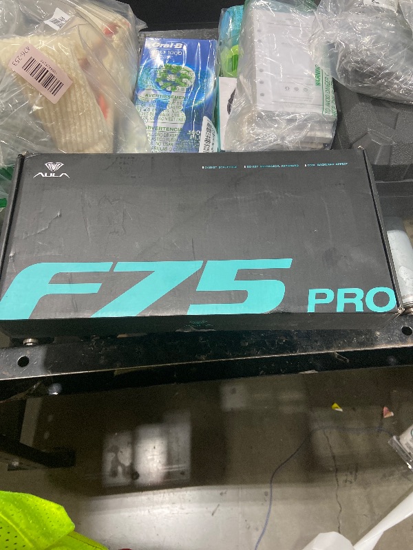Photo 1 of AULA F75 Pro Wireless Mechanical Keyboard,75% Hot Swappable Custom Keyboard,RGB Backlit,Pre-lubed Linear Switches,Side Printed PBT Keycaps Mechanical Gaming Keyboards,Gradient Blue