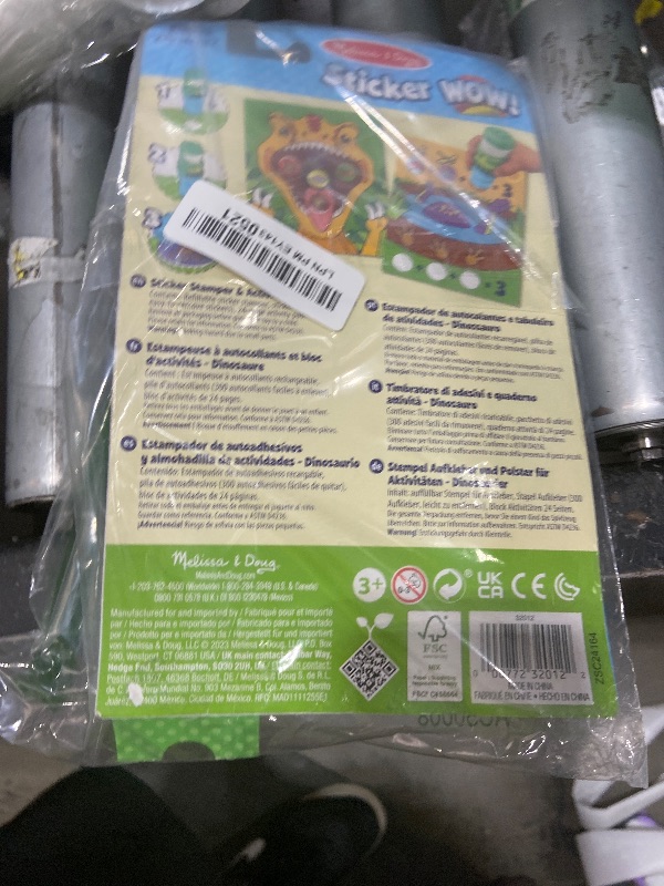 Photo 1 of Melissa & Doug Sticker Wow!™ 24-Page Activity Pad and Sticker Stamper, 300 Stickers, Arts and Crafts Fidget Toy Collectible Character – Dinosaur Creative Play Travel Toy for Girls and Boys 3+,