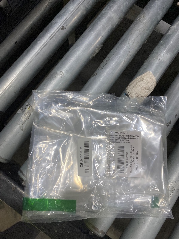 Photo 1 of Clear Gift Bags 10 PCS 16x24 Inches Large Cellophane Wrap for Gift Baskets Wrapping Plastic with Ties for Gift Giving, Packaging Products