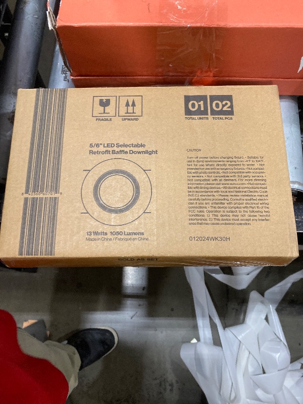 Photo 1 of Sunco 6 Inch LED Recessed Light, Retrofit Downlight Can Lights for Ceiling, Baffle Trim, 1050 LM, 13W (75W Equivalent), Selectable CCT 2700K/3000K/3500K/4000K/5000K, Dimmable, Damp Rated UL 2 Pack.