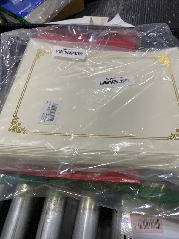 Photo 1 of HAUTOCO 30 Packs Certificate Holders, Cream Color Diploma Folders Certificate Covers with Gold Foil Border for Letter Size 8.5x11 Cardstock, Award, Document, Graduation