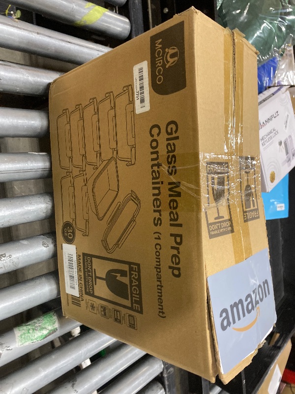 Photo 1 of [8-Pack,30 oz]Glass Meal Prep Containers,MCIRCO Glass Food Storage Containers,Airtight Glass lunch Containers with Lids - BPA-Free Microwave, Oven, Freezer and Dishwasher, White