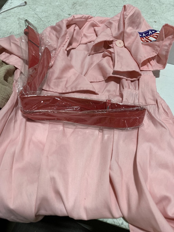 Photo 1 of Women's A League of Their Own Costume, Dottie Baseball Outfit with Embroidered Patches and Canvas Hat
