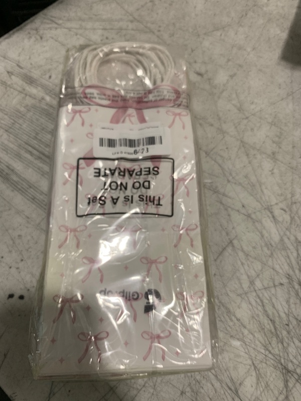 Photo 1 of Gilprop 16 Pcs Pink Bow Gift Bags Paper Small Coquette Treat Goodie Candy Bags for Birthday Wedding Bridal Shower Engagement Party Favor Supplies (Bow Edge)