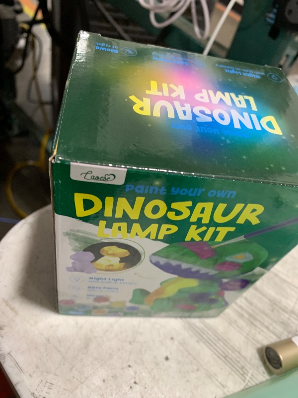 Photo 1 of Paint Your Own Dinosaur Lamp Kit, Art Supplies Kids Paint Set, Arts and Crafts for Kids Ages 8-12, Dinosaur Toys Girls Boys Halloween Birthday Christmas Gifts Ages 3 4 5 6 7 8 9 10 11 12+