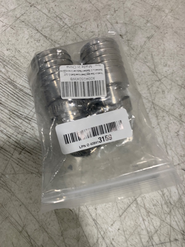 Photo 1 of Yoebor Stainless Steel 304 Reducer Hose Barb Union Fitting, 1-1/2" Barbed x 1" Barbed Coupling W/4 Hose Clamps, Pack of 2