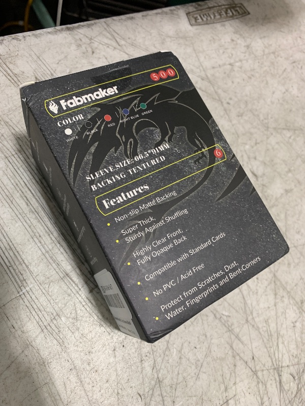 Photo 1 of Standard Black MTG Card Sleeves 500 Pack, Card Protectors Sleeves Matte Back Finish, Perfect Shuffling - Protect All Your Trading Cards, TCG Cards & Sports Cards by Fabmaker, Never Tear 66x91mm