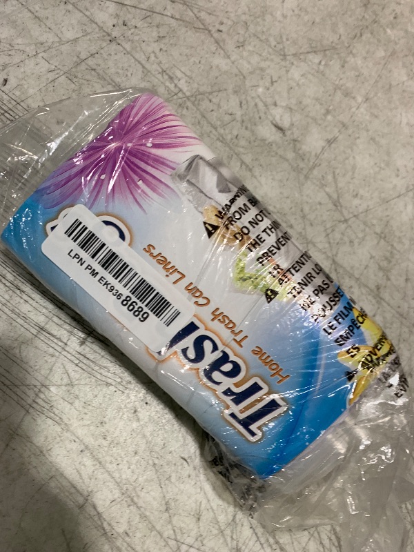 Photo 1 of 10 Gallon 100 Counts Trash Bags Garbage Bags by Teivio, Bathroom Trash Can Bin Liners, Plastic Bags for home office kitchen, Clear
