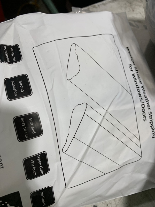 Photo 1 of 118” Wedge-Shape Foam Window Weather Stripping Door Seal Strip,Soundproofing Frame Winter Insulation Tape for Exterior Front Door,Noise Cancelling Window Inserts,Door Gap Filler Light Blocker,White