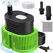 Photo 1 of Pool Cover Pump above Ground - Submersible Water Sump Pump Swimming Water Removal Pumps, with Drainage Hose & 25 Feet Extra Long Power Cord, 850 GPH inGround, 3 Adapters
