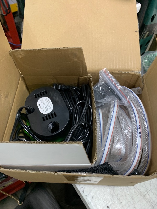 Photo 1 of Pool Cover Pump above Ground - Submersible Water Sump Pump Swimming Water Removal Pumps, with Drainage Hose & 25 Feet Extra Long Power Cord, 850 GPH inGround, 3 Adapters
