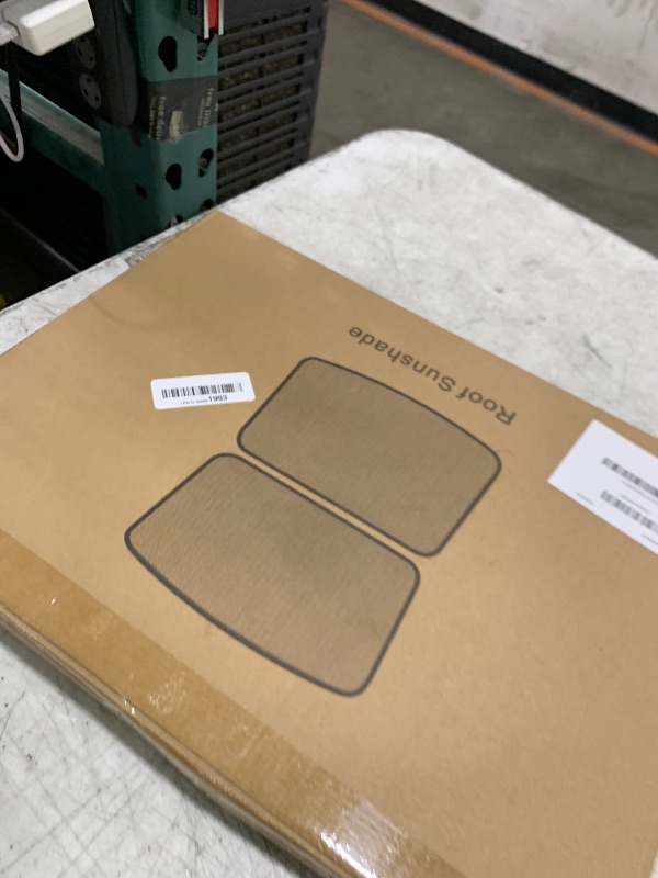 Photo 1 of TSLDRV 2025 Upgrade Sunshade Roof for Tesla Model Y 2025-2020 [No-Gap/Sag-Free] Middle Magnetic Component Glass Roof Sunshade Heat Insulation for Tesla Model Y Accessories 2025-2020 White Beige